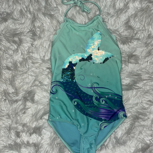 Cat and jack mermaid bathing suit USED ONCE size 6 - Picture 2 of 4